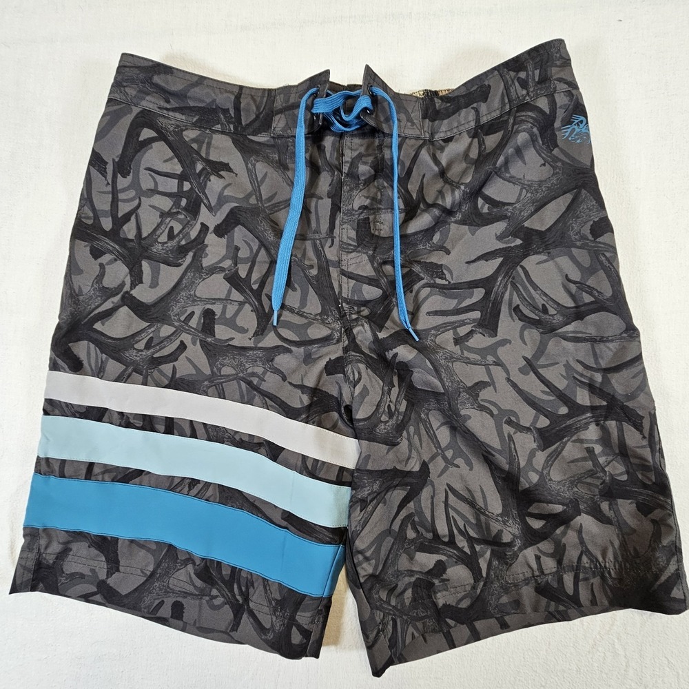 Legendary Whitetails Shorts Mens Boardshorts Swim Trunks Large Camo Swimwear‎